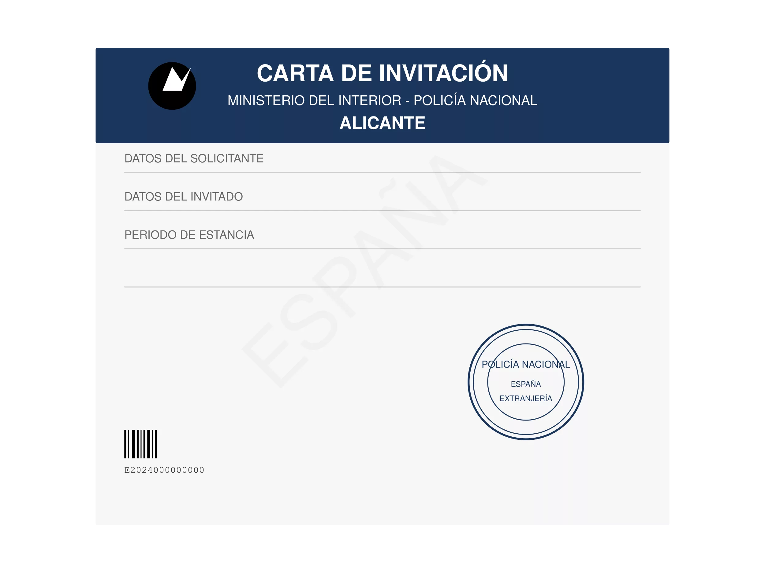 Carta de invitación para extranjeros en Alicante, documento oficial para visitas familiares en la Costa Blanca